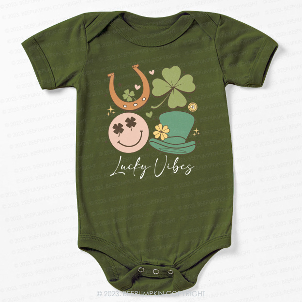 Lucky Vibes St.Patricks Day Bodysuit For Baby