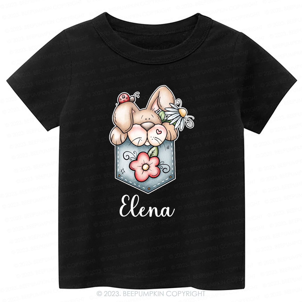 Pocket Bunny Hoppy Easter Toddler Tees