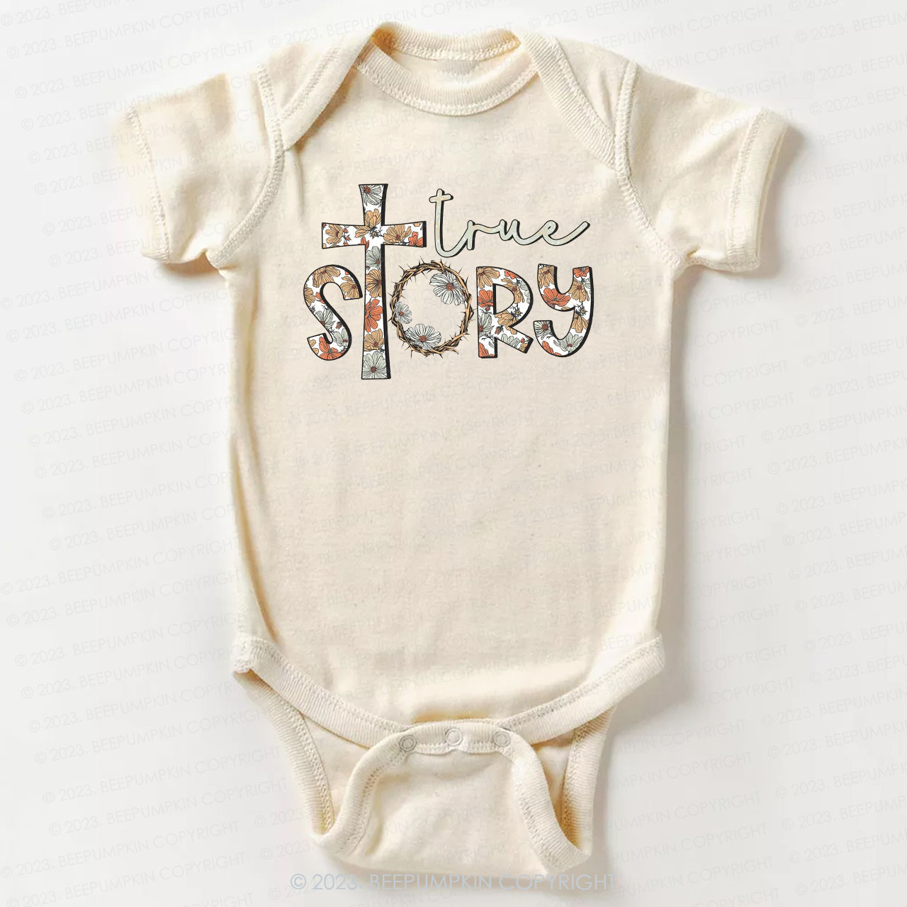 True Story Flowers Easter Bodysuit For Baby