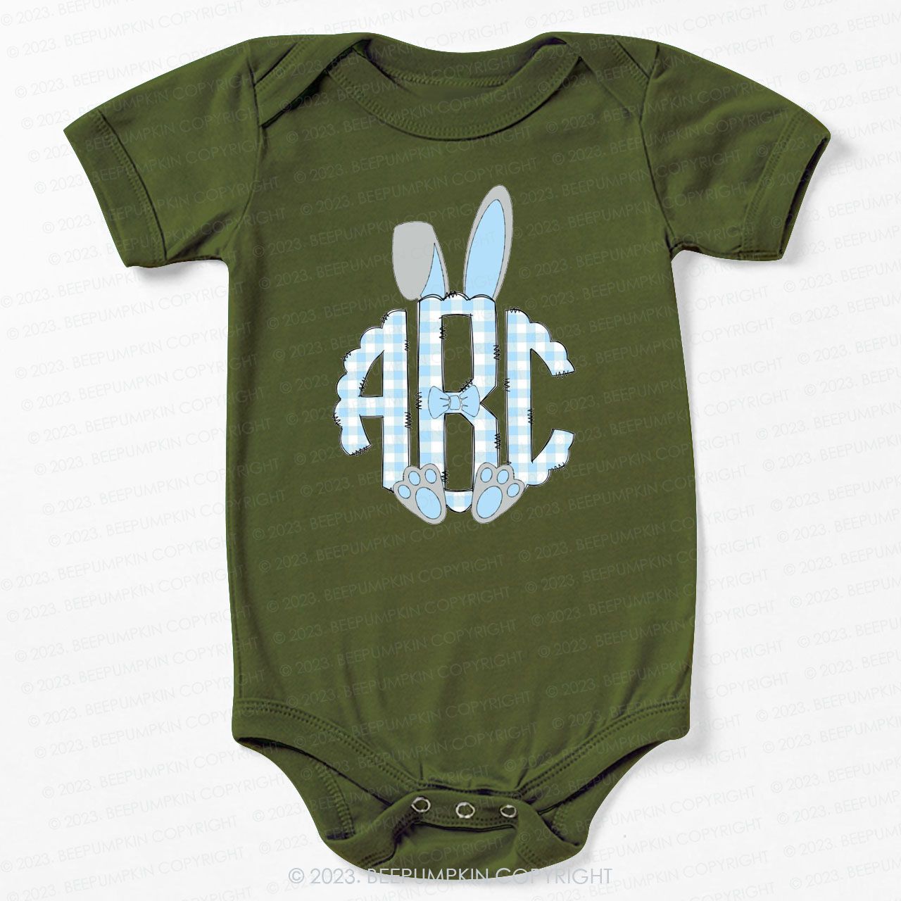Bunny Ears Monogram Easter Bodysuit For Baby