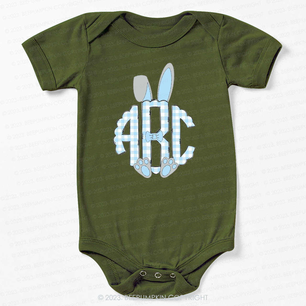 Bunny Ears Monogram Easter Bodysuit For Baby