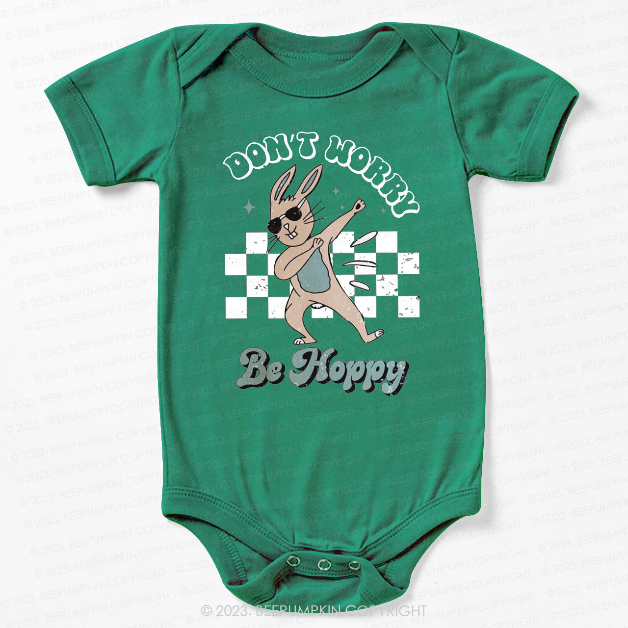 Dont Worry Be Hoppy Easter Bodysuit For Baby