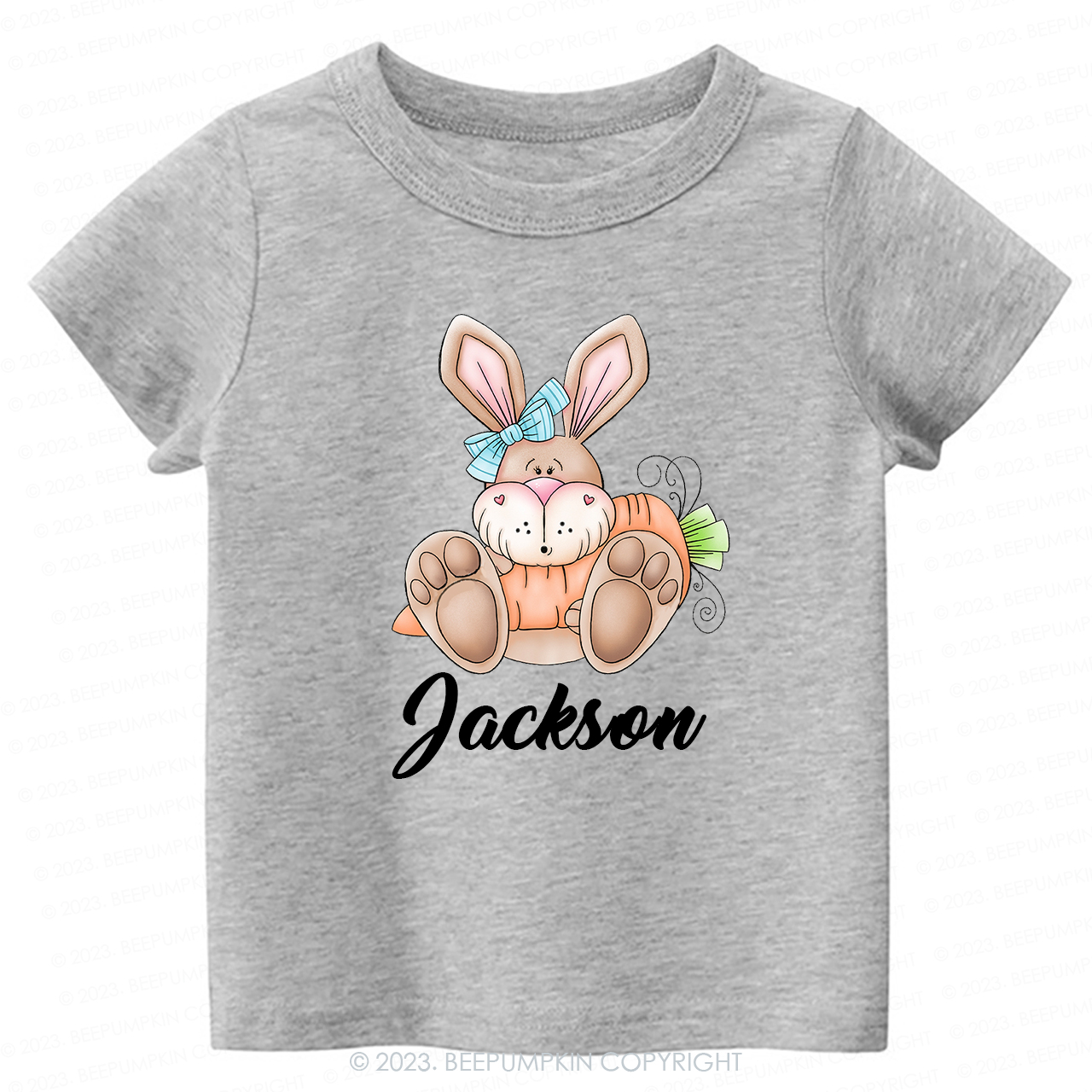 Spring Bunny Rabbit with Carrot Easter Toddler Tees