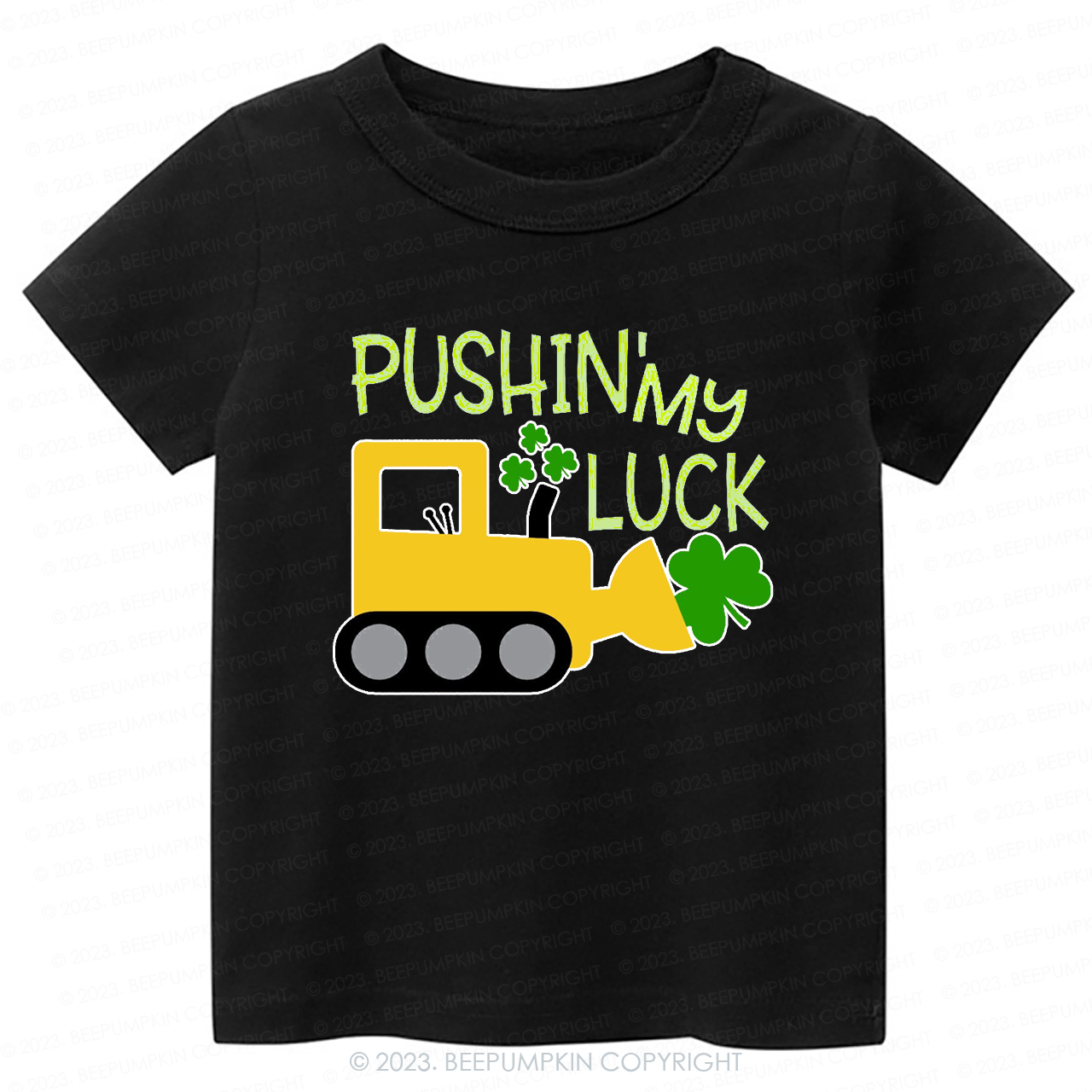 Pushin' My Luck St.Patricks Day-Toddler&Kids Tees