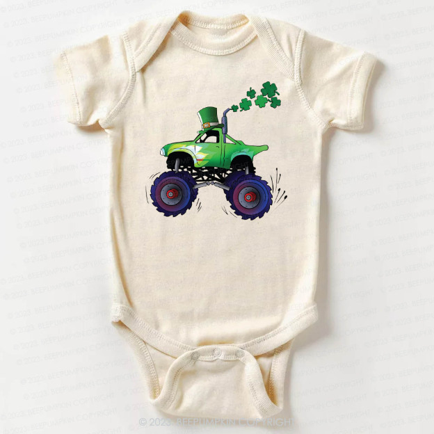 Pretty Lucky Clover St.Patricks Day Bodysuit For Baby
