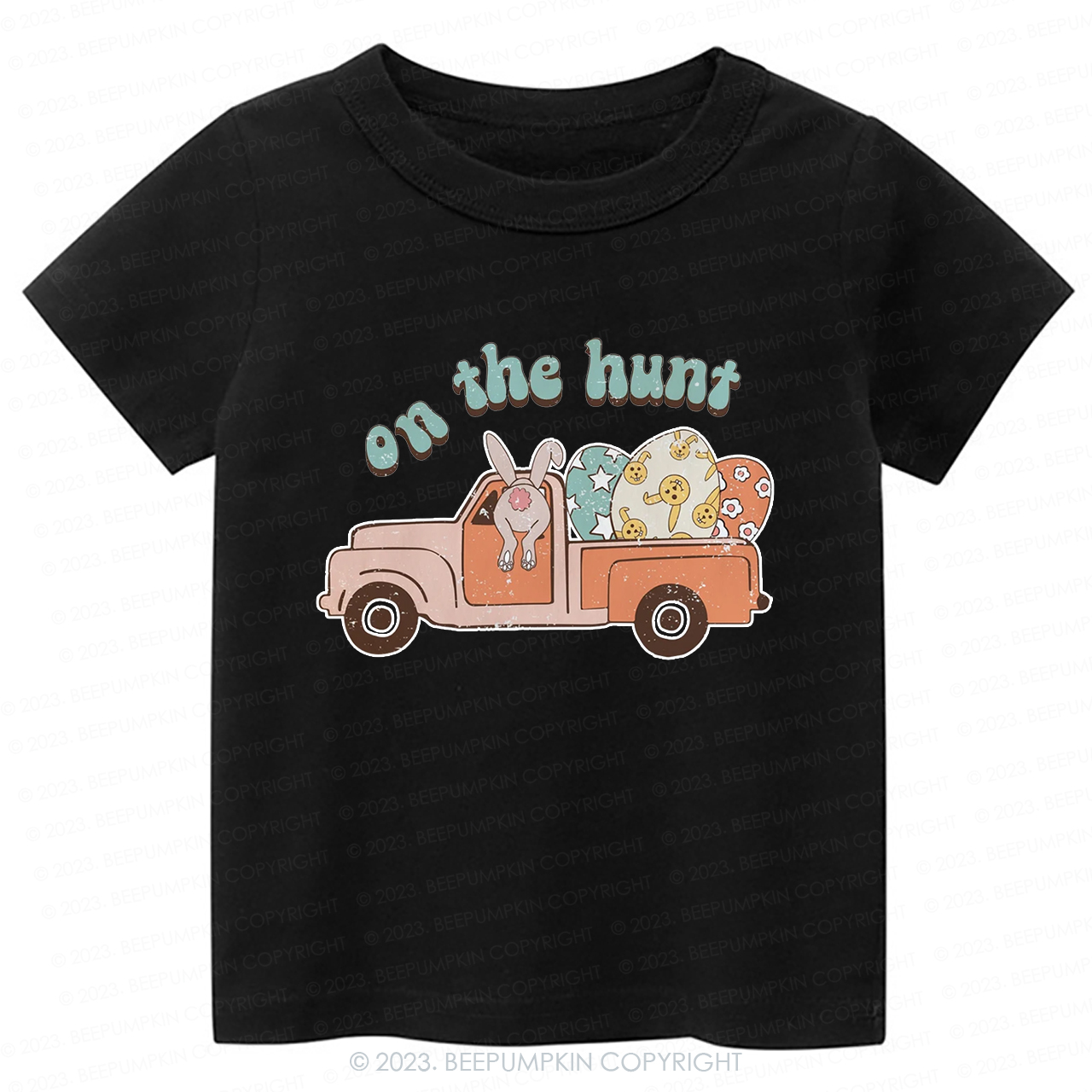 On the Hunt Easter Groovy-Toddler Tees