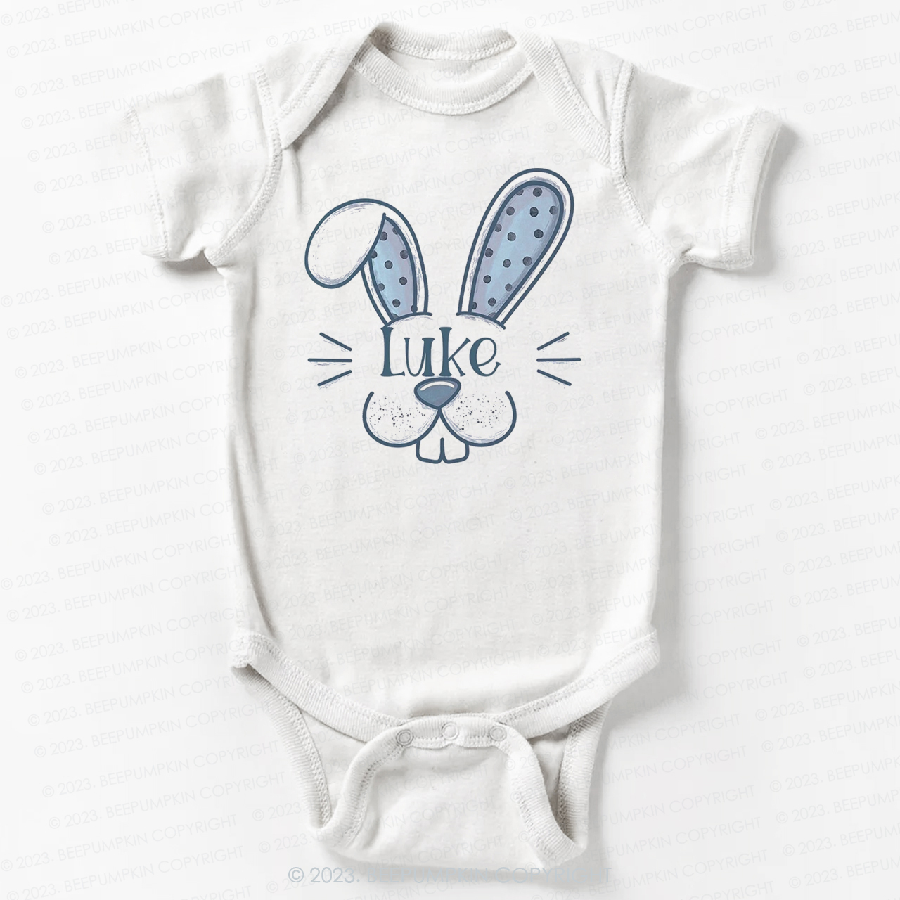 Custom Name Polka Dots Easter Boy Bodysuit For Baby