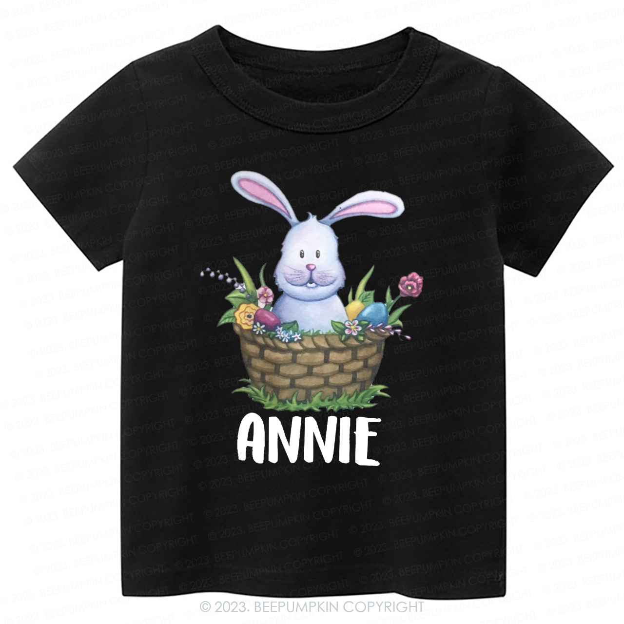 Personalized Easter Spring Bunny -Toddler Tees