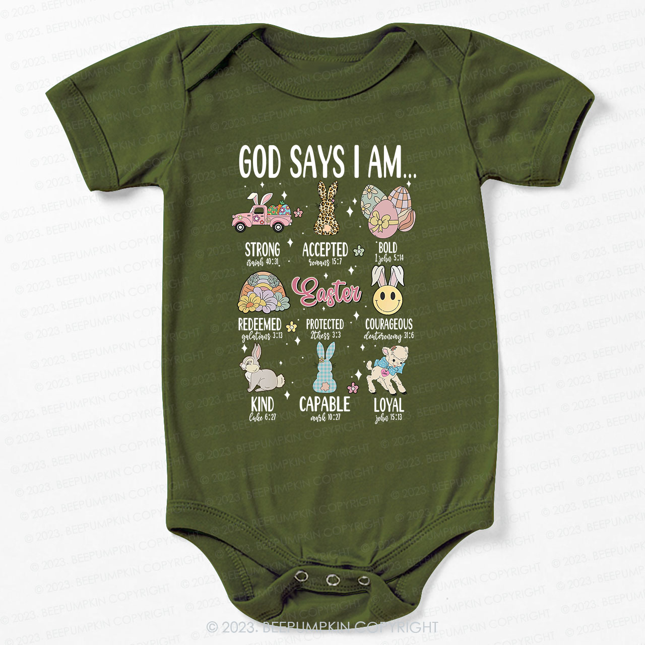 God Says I am Kind Christian Bodysuit For Baby