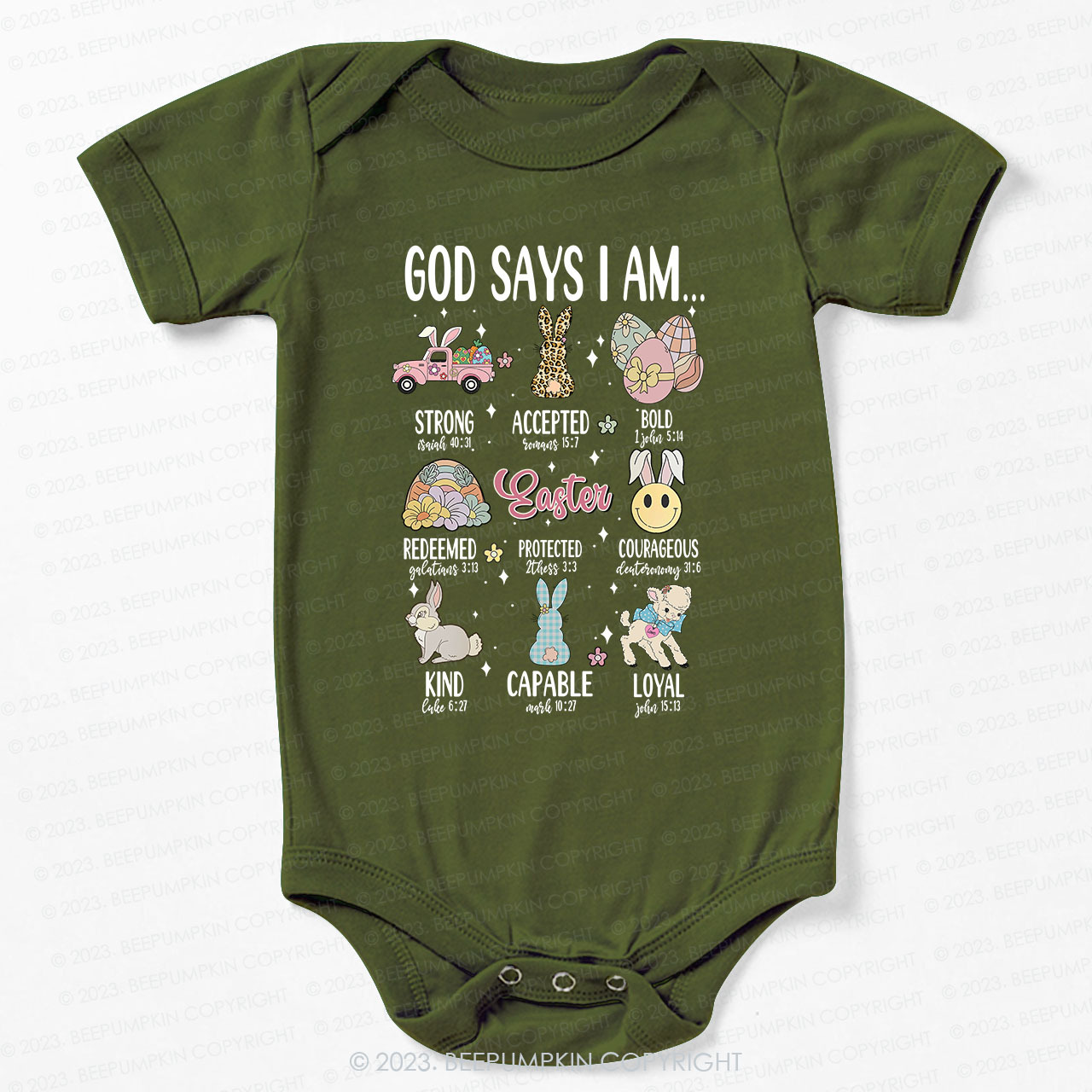 God Says I am Kind Christian Bodysuit For Baby