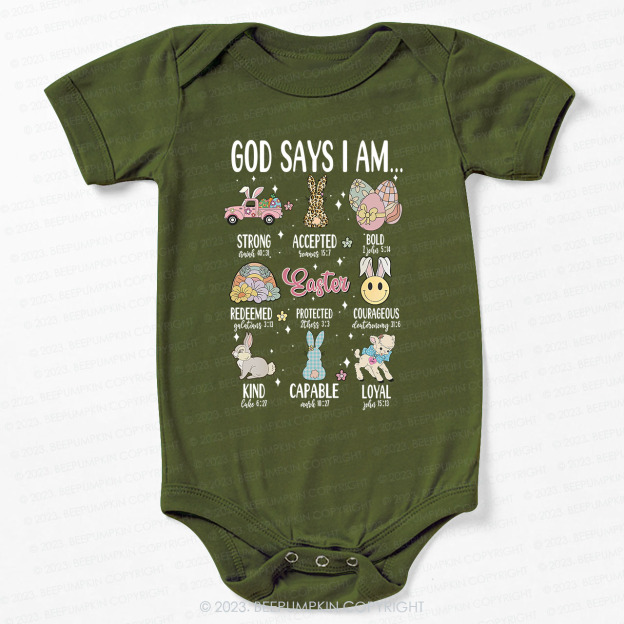 God Says I am Kind Christian Bodysuit For Baby