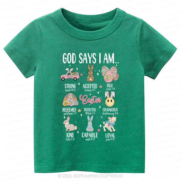 God Says I am Kind Christian -Toddler Tees
