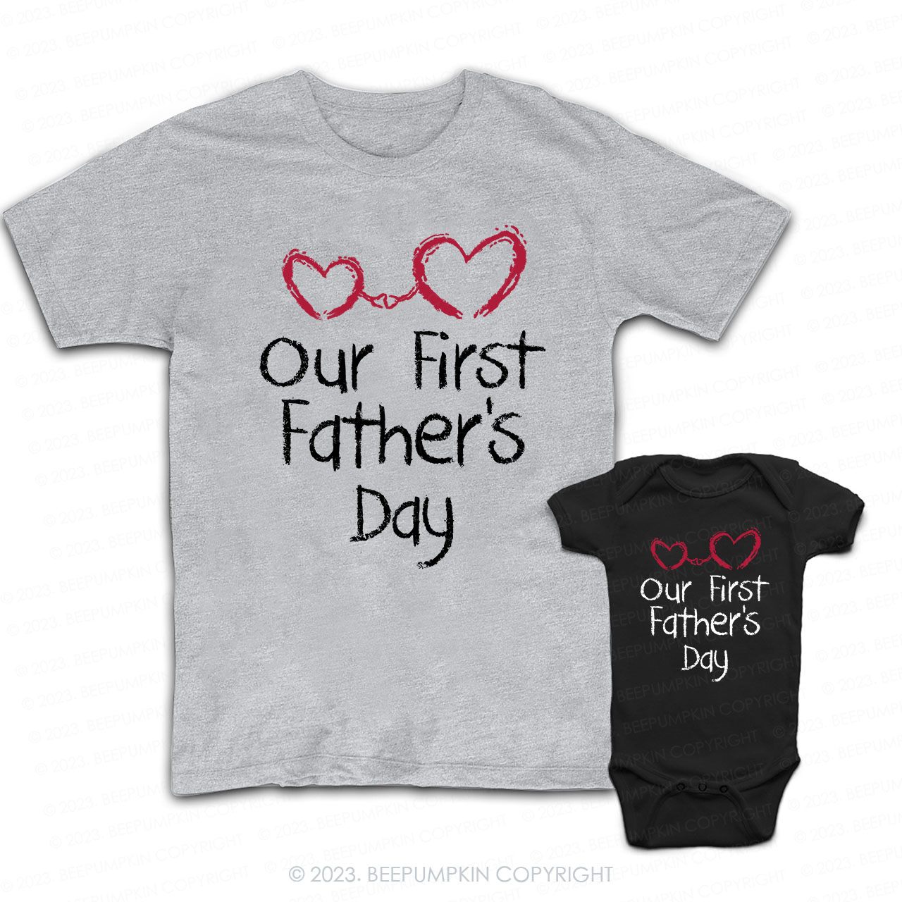 Matching Our First Fathers Day Shirt & Baby Bodysuit