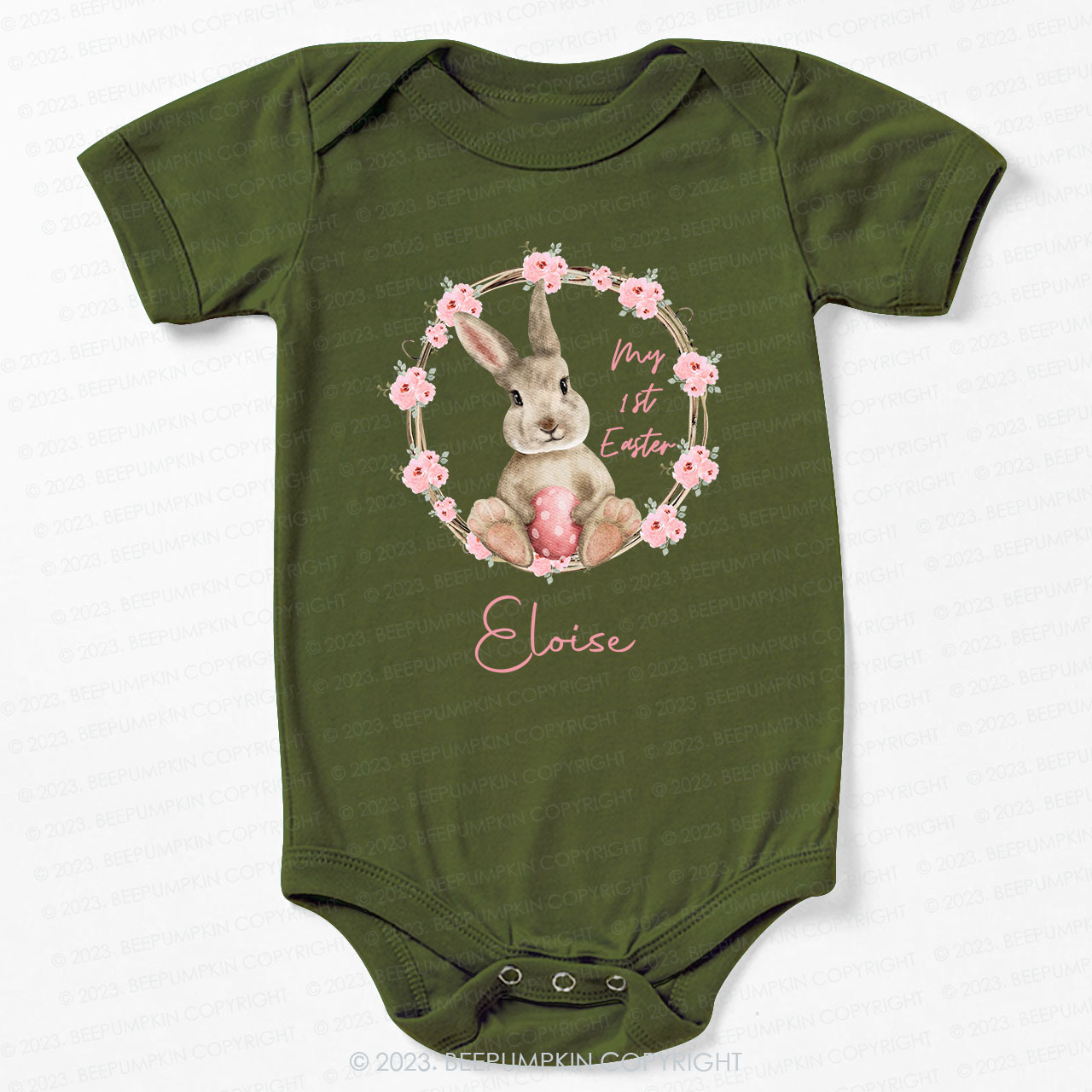Personalized My First Easter Bunny Bodysuit For Baby