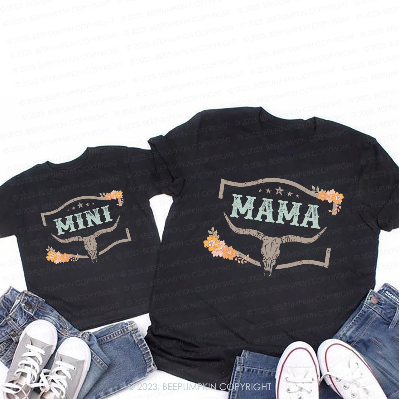 Western Matching T-Shirt For Mom&Me