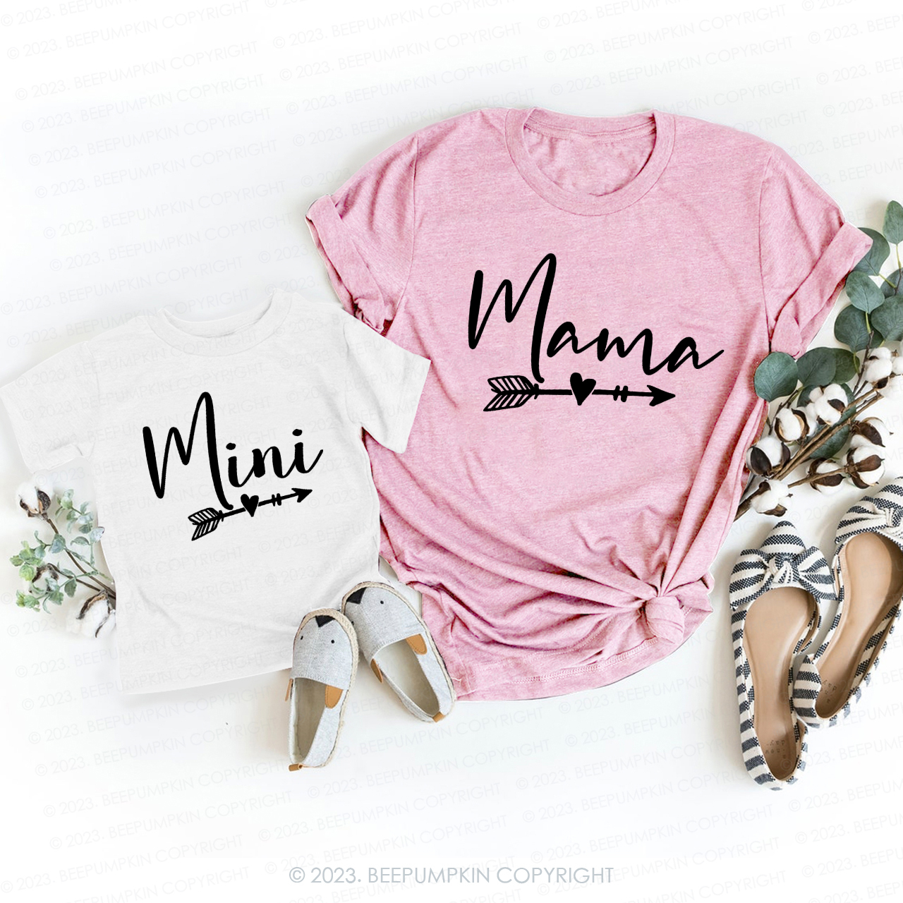 One Arrow Through The Heart Mama&Mini Matching T-Shirt