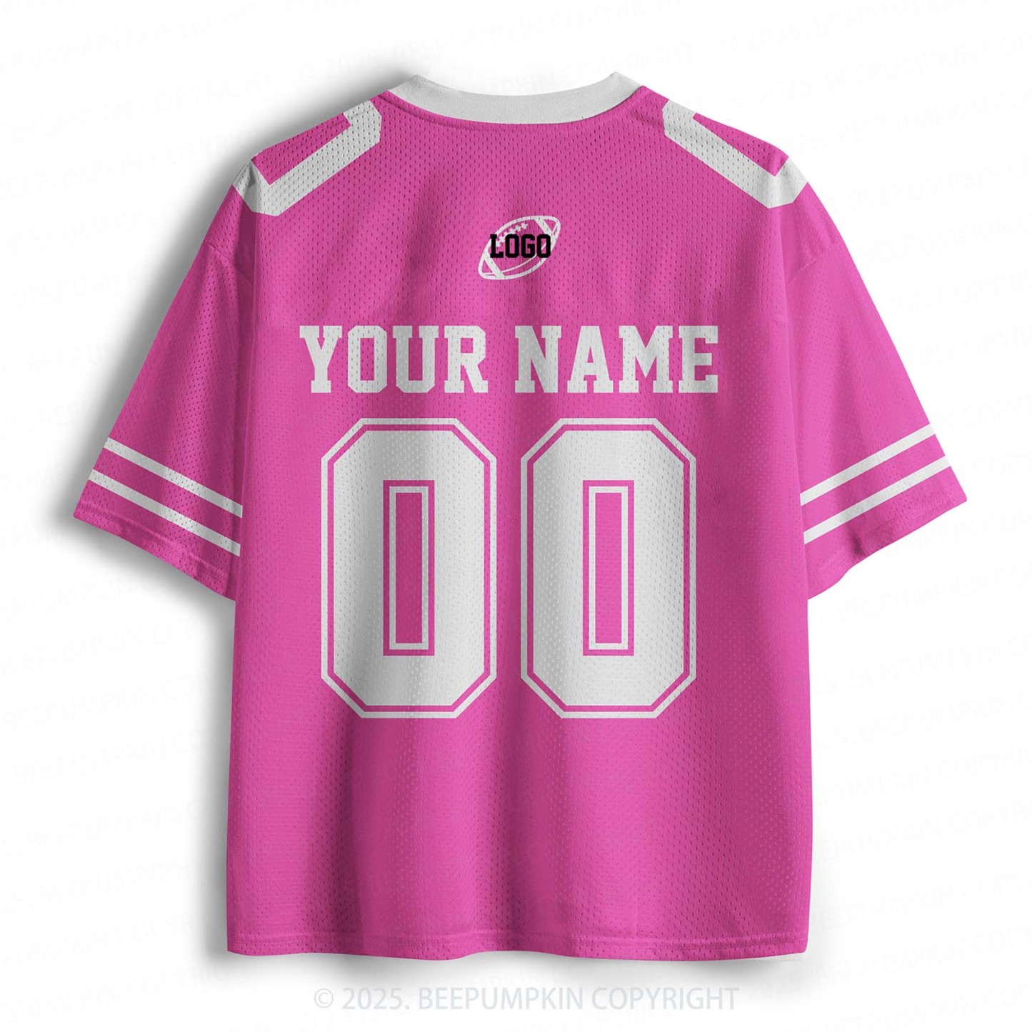 Personalized Team Name & Number Hot Pink Adult Sport Jersey Beepumpkin