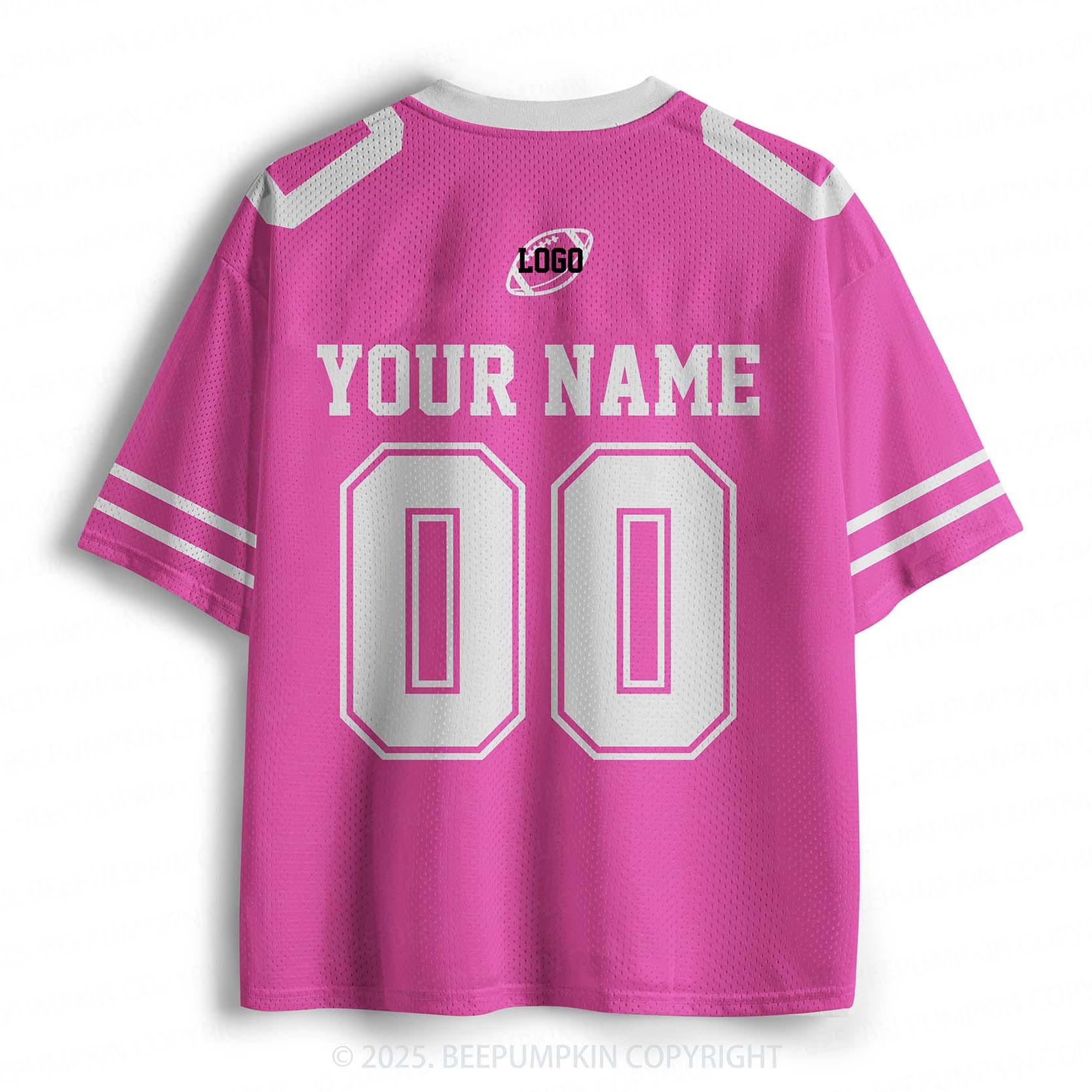 Personalized Team Name & Number Hot Pink Adult Sport Jersey Beepumpkin