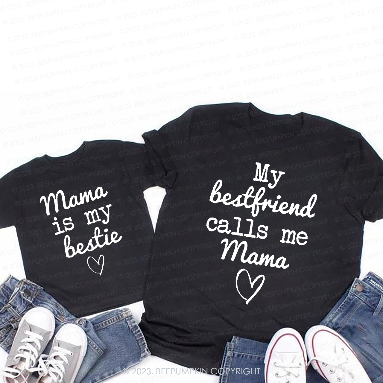 My Best Friend Calls Me Mama Matching Gift T-Shirt
