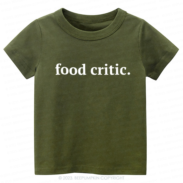 Food Critic -Toddler&Kids Tees