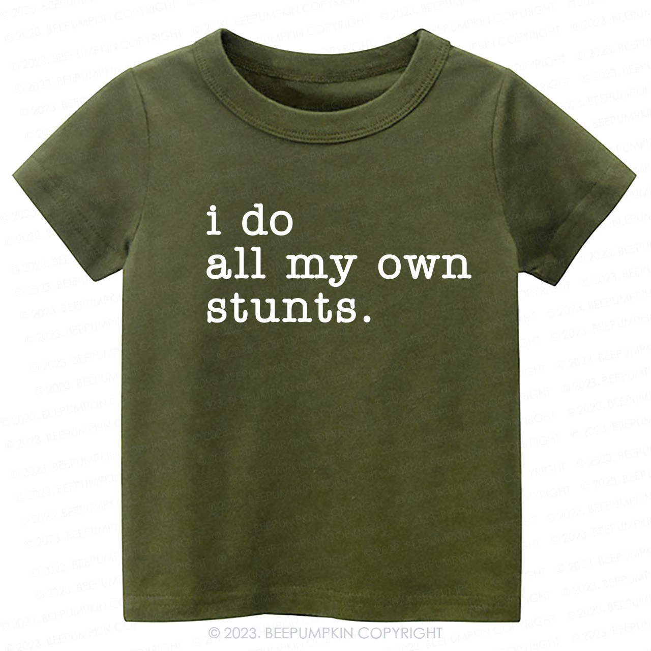 I Do All My Own Stunts Kids Shirt