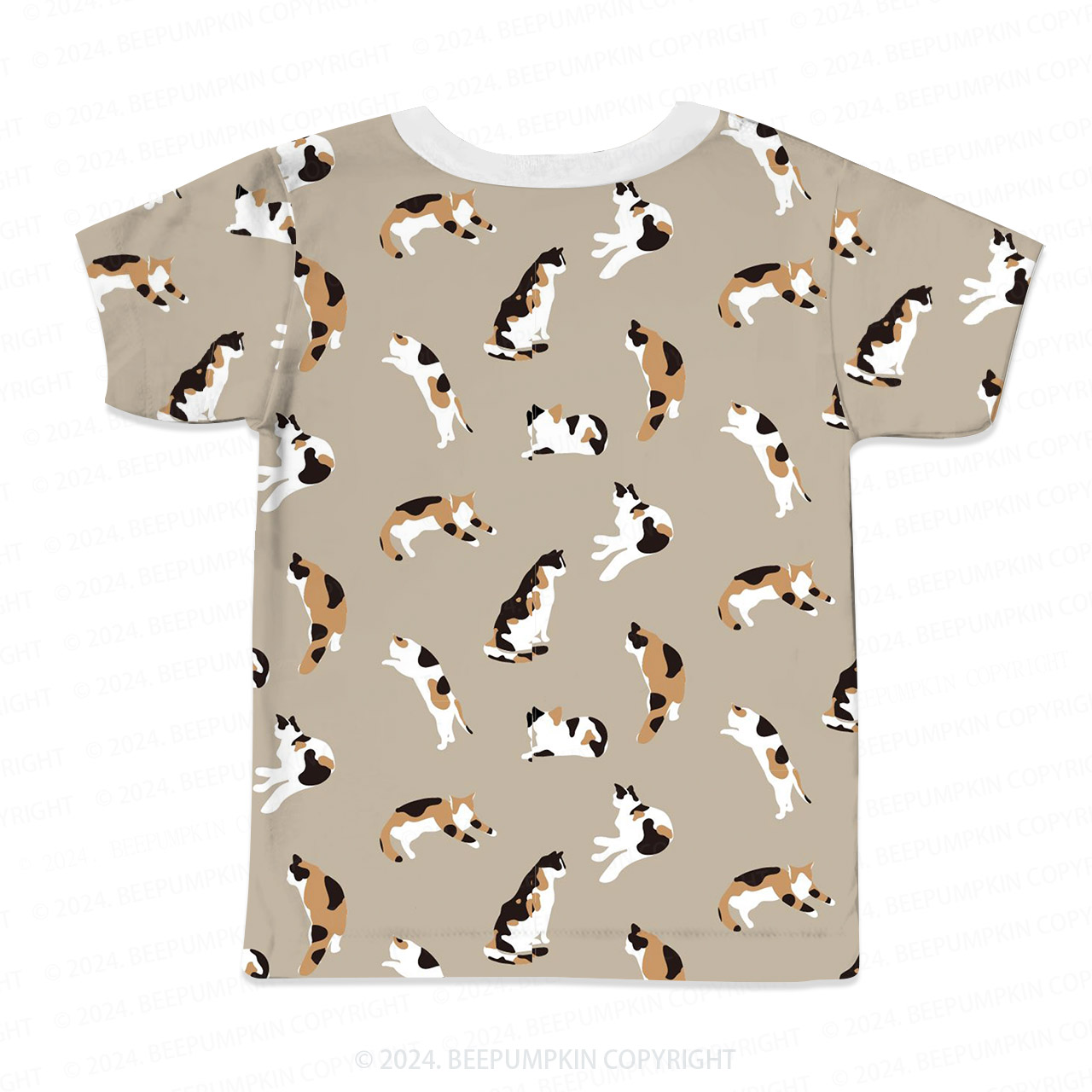 Spotted Plaid Cat All Over Print Kids Tees