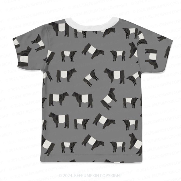 Galloway Cattle All Over Print Kids Tees 