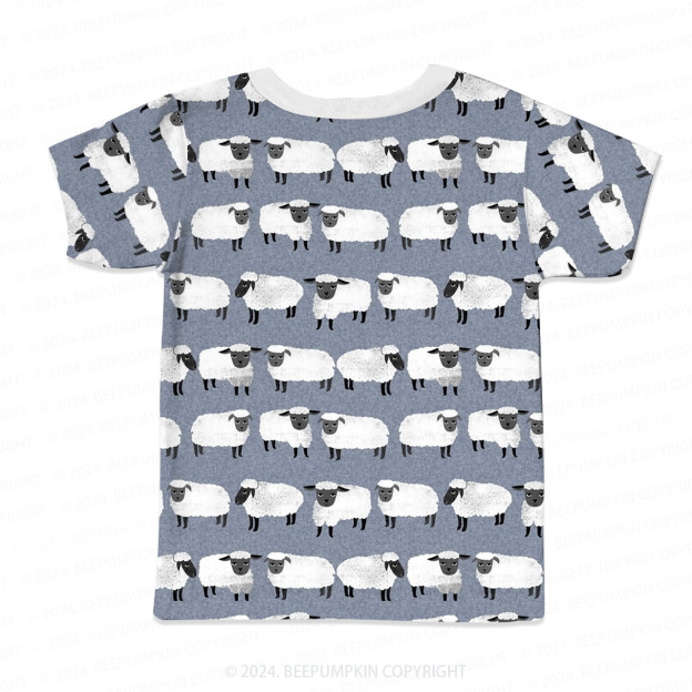 Farm Cute Lamb All Over Print Kids Tees 