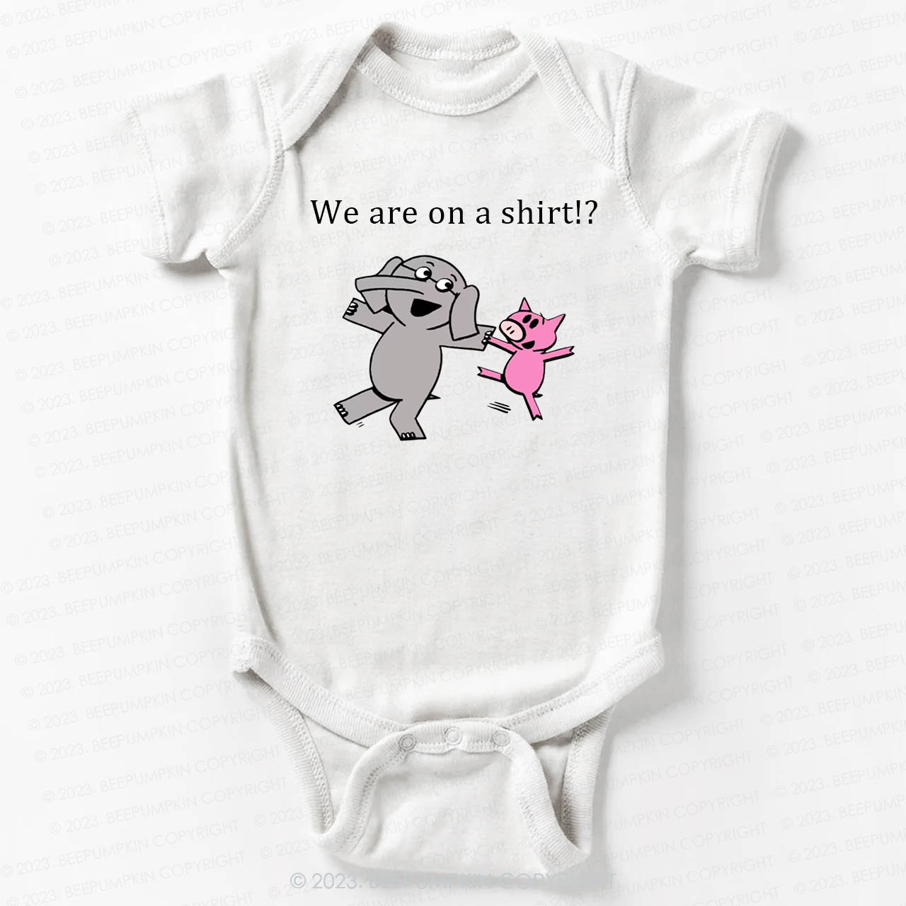 Elephant & Piggie Bodysuit For Baby