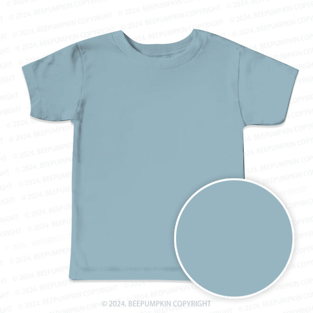 LightSteelBlue Solid Color All Over Print Kids Tees