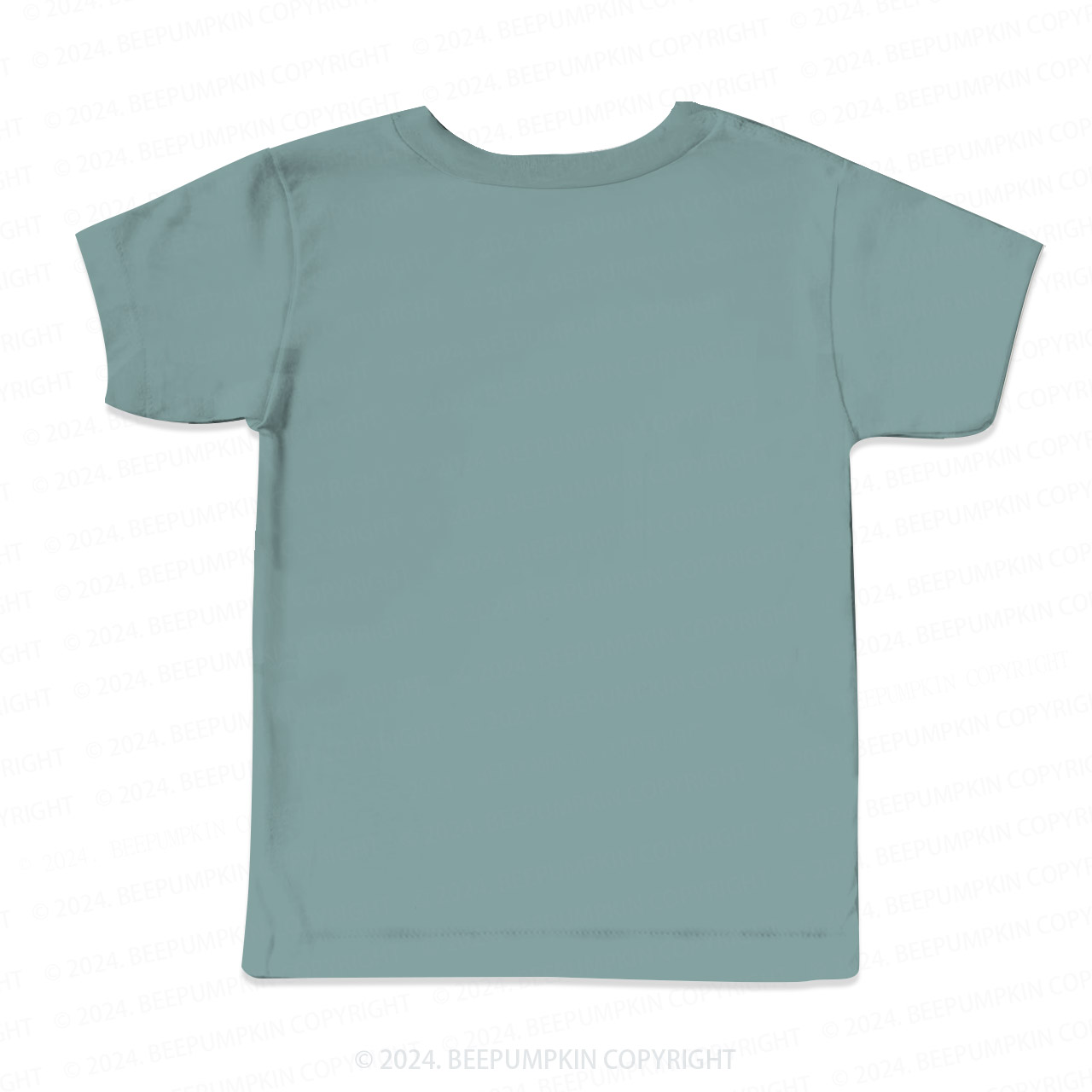 Grey Cyan Solid Color All Over Print Kids Tees