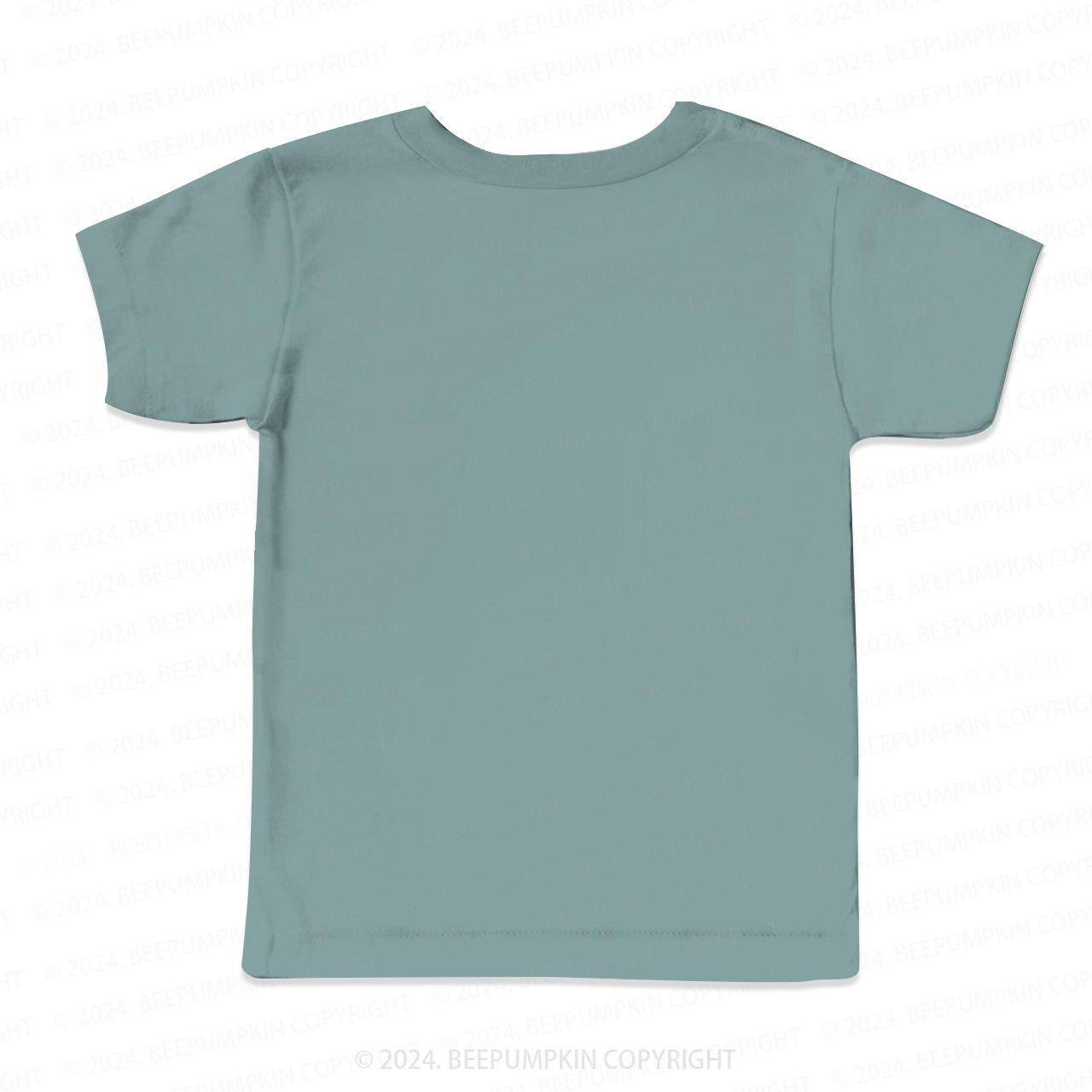 Grey Cyan Solid Color All Over Print Kids Tees