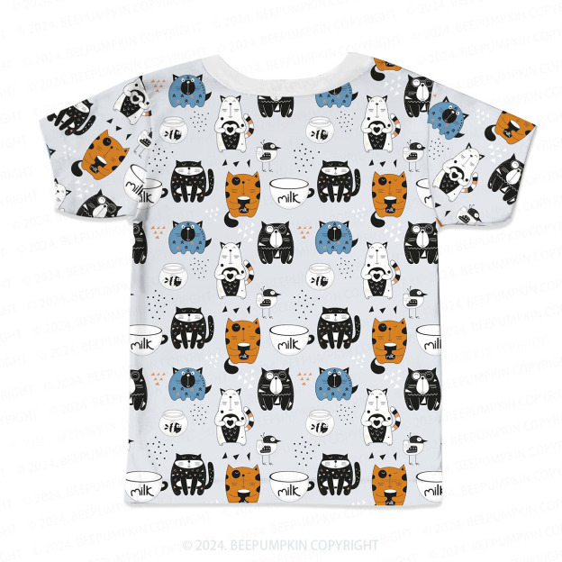 Cartoon Pet Paradise All Over Print Kids Tees