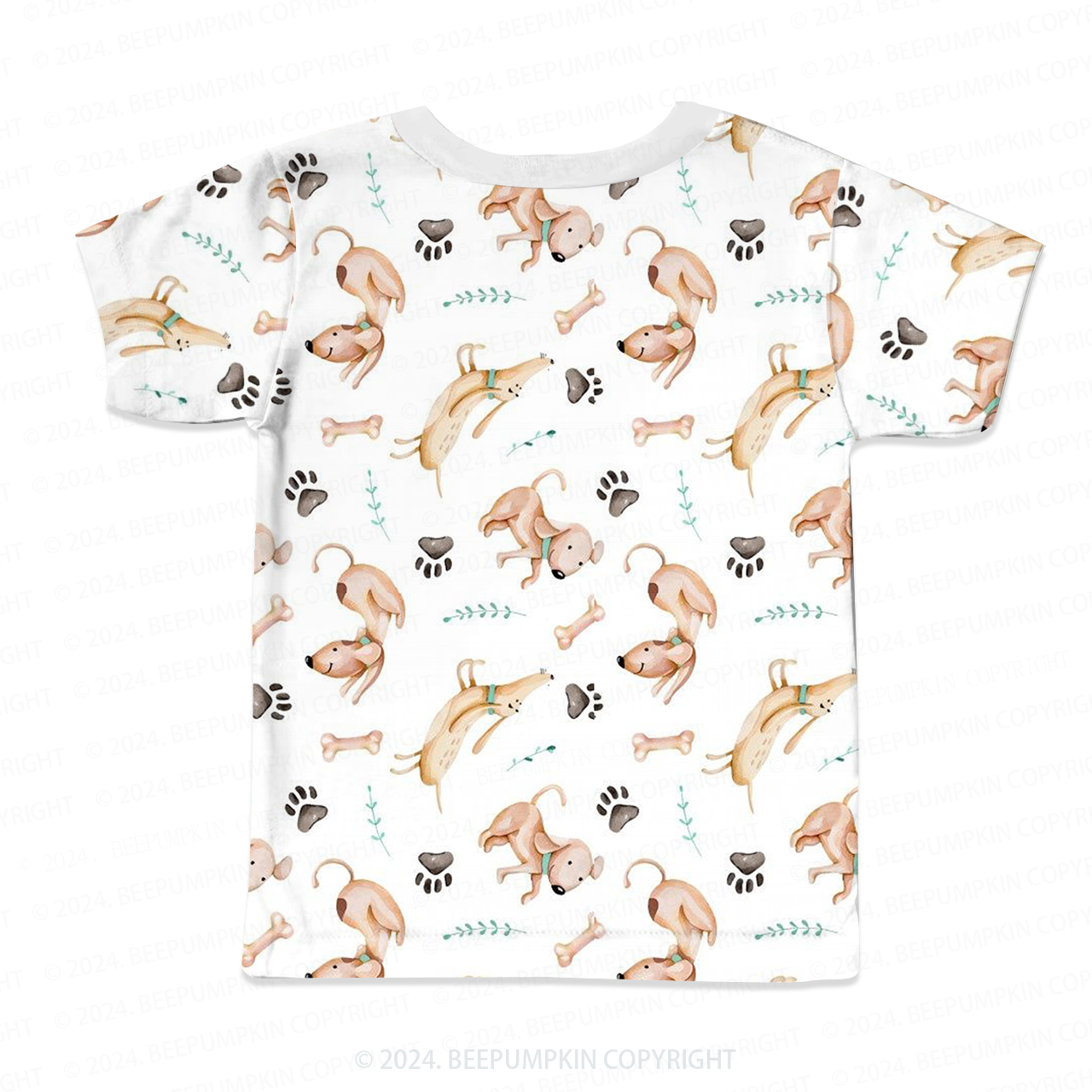 Dogs Grabbing Bones All Over Print Kids Tees
