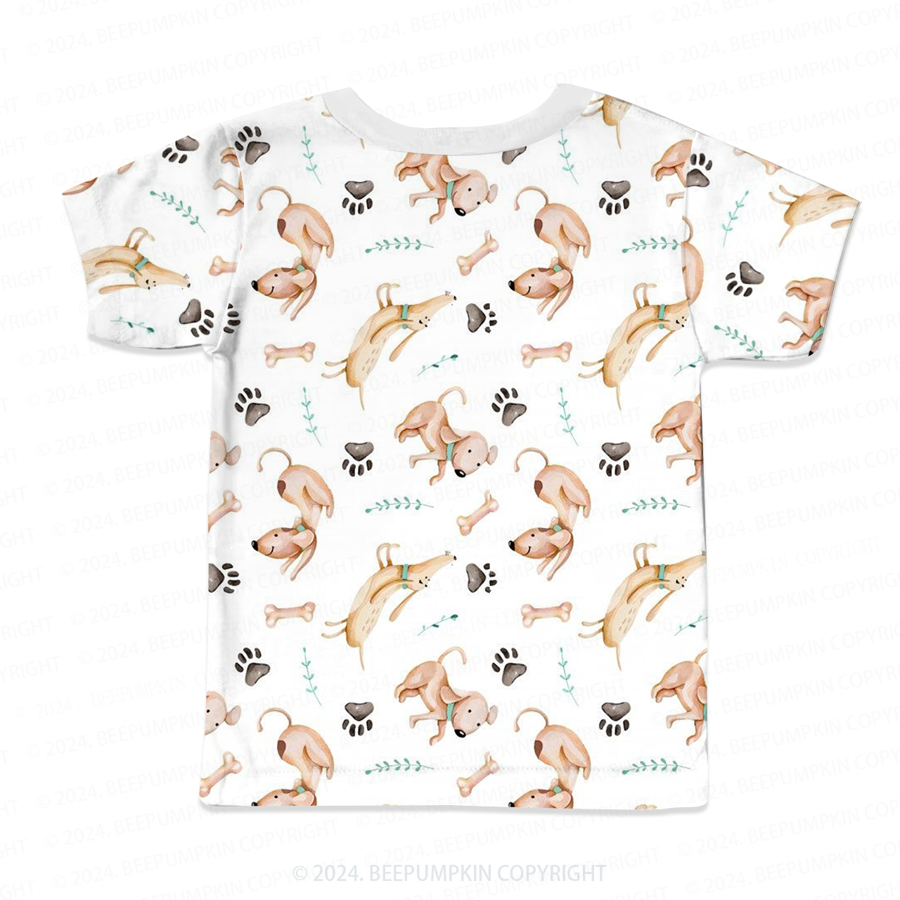Dogs Grabbing Bones All Over Print Kids Tees