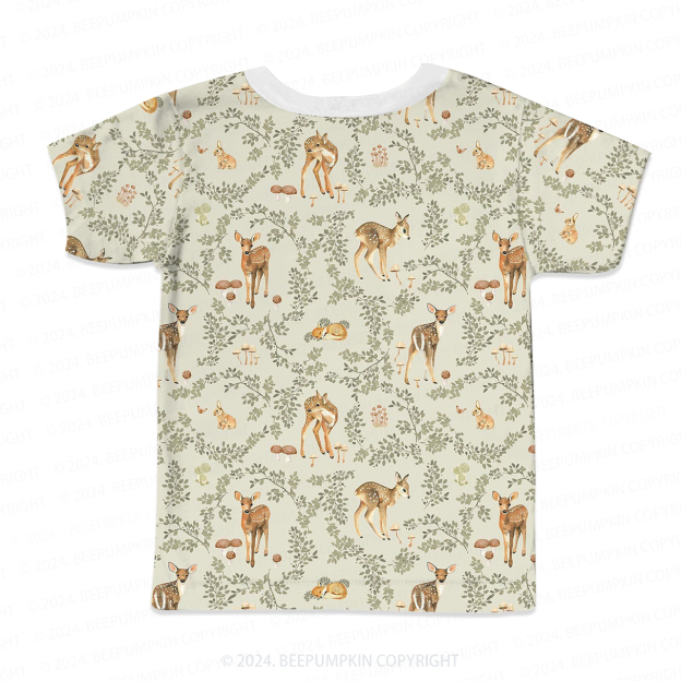 Elk Walking In The Forest All Over Print Kids Tees