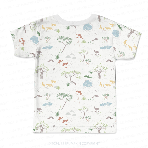 Forest Animal Paradise All Over Print Kids Tees 