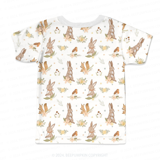 Curious Squirrel And Birde All Over Print Kids Tees