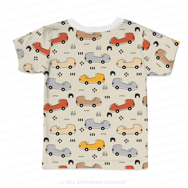 Cartoon Traffic Car All Over Print Kids Tees