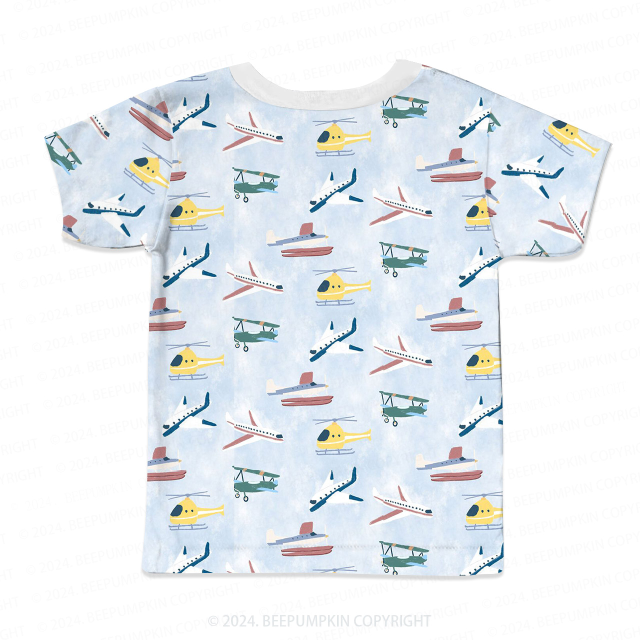 Aviation Helicopter Plane All Over Print Kids Tees