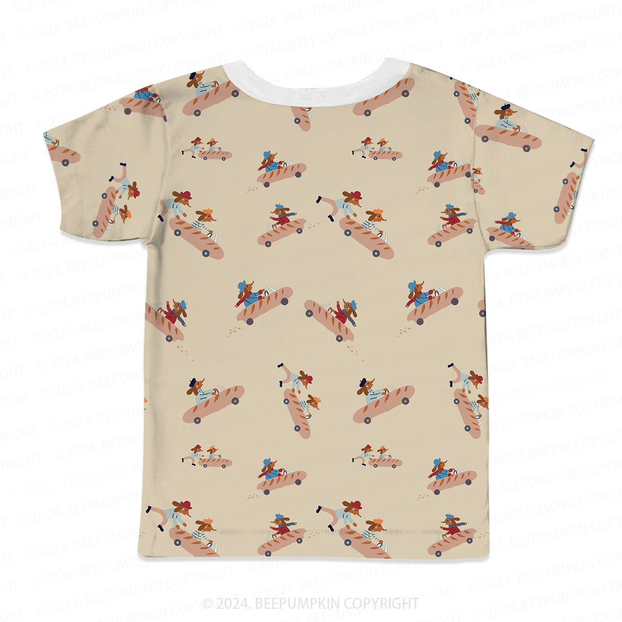 Skateboard Cool Puppy All Over Print Kids Tees