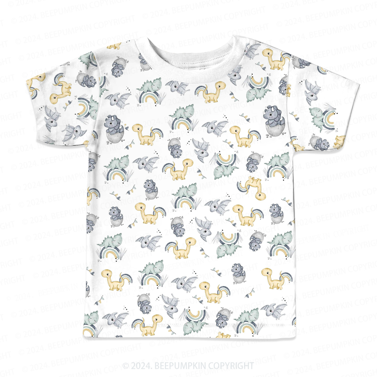 Newborn Baby Dinosaur All Over Print Kids Tees