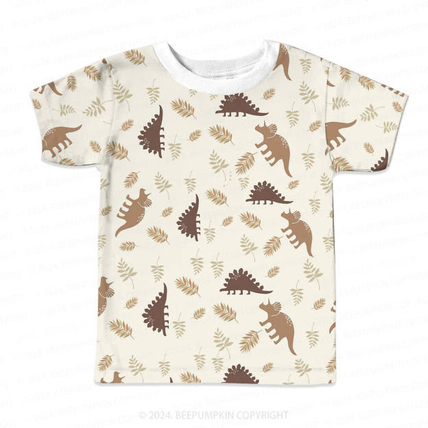 Coniferous Dinosaur Silhouette All Over Print Kids Tees 
