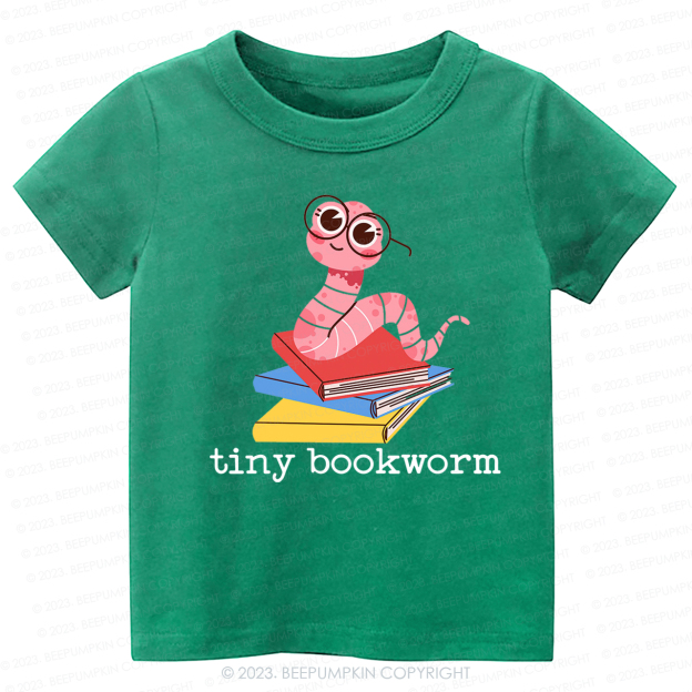 Tiny Bookworm Librarian Kids Shirt