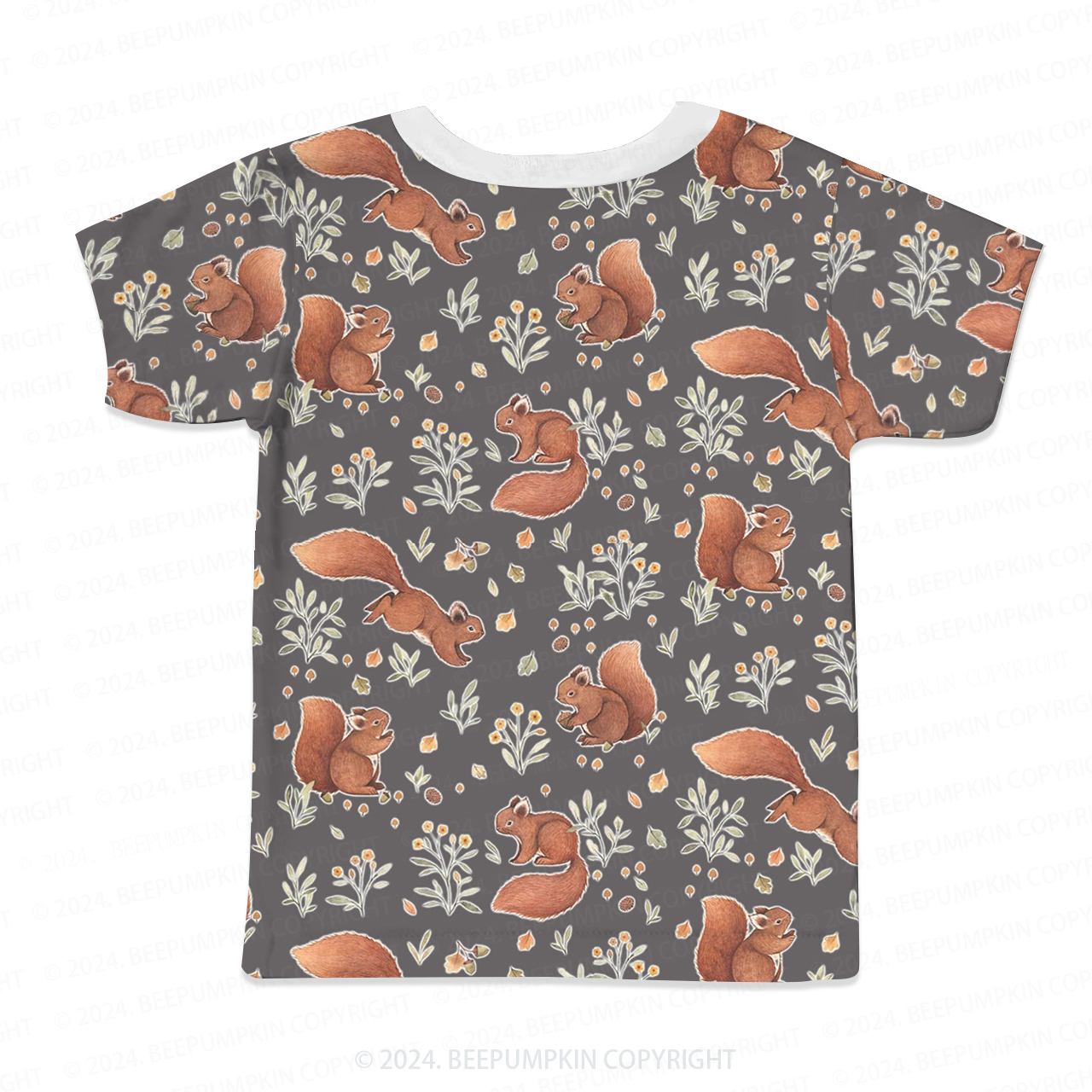 Squirrel In The Garden All Over Print Kids Tees