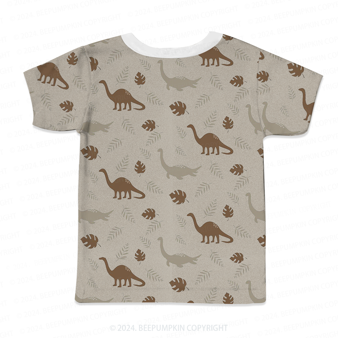 Dinosaur Leaf Silhouette All Over Print Kids Tees