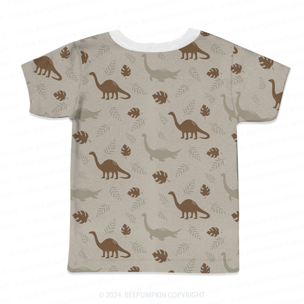 Dinosaur Leaf Silhouette All Over Print Kids Tees
