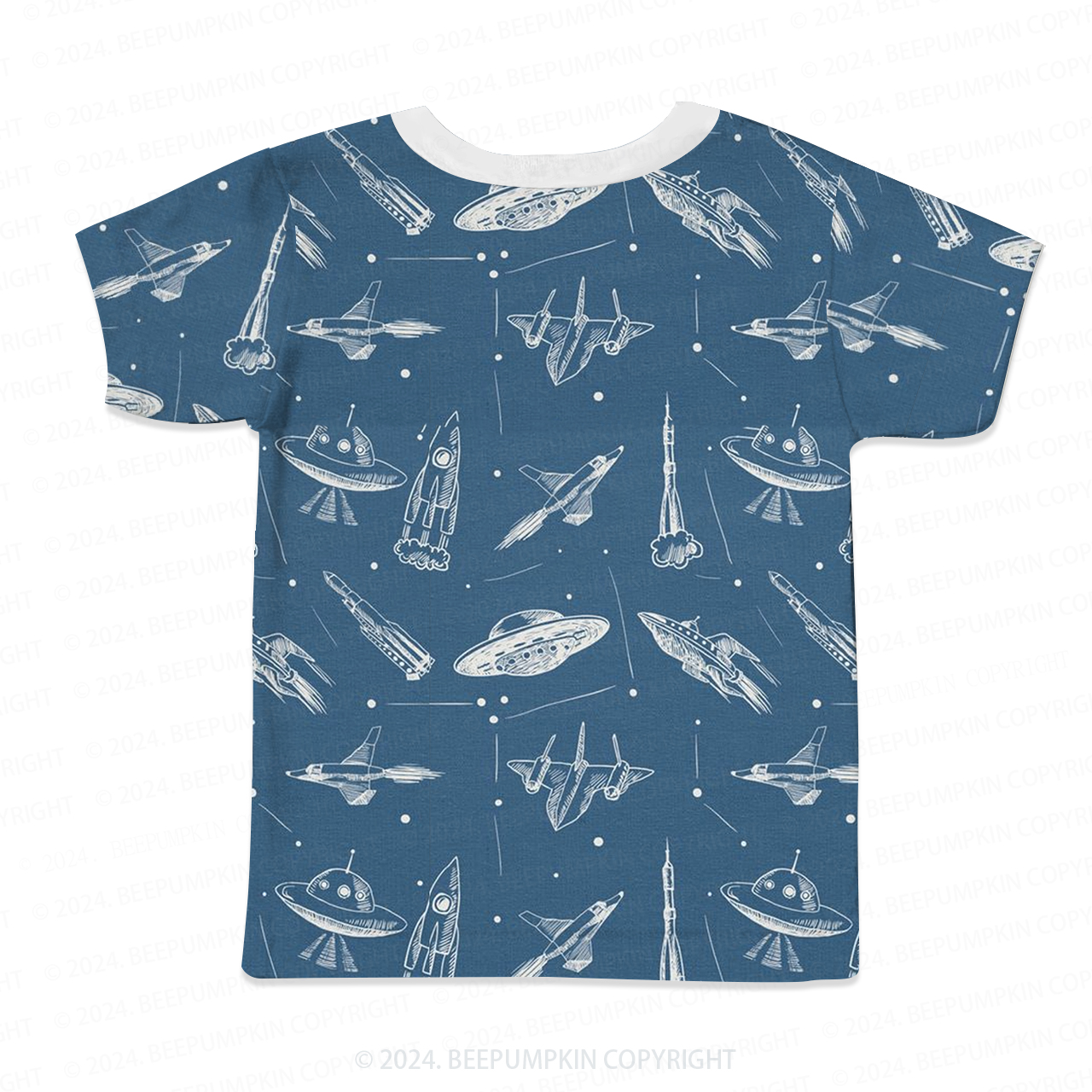 Spaceship Rocket All Over Print Kids Tees