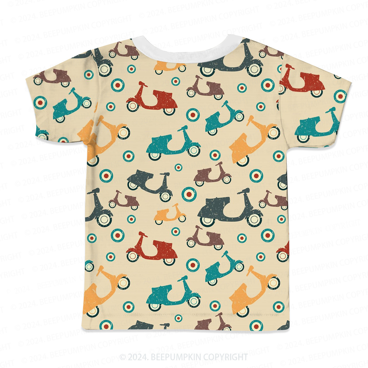 Cartoon Electric Car All Over Print Kids Tees