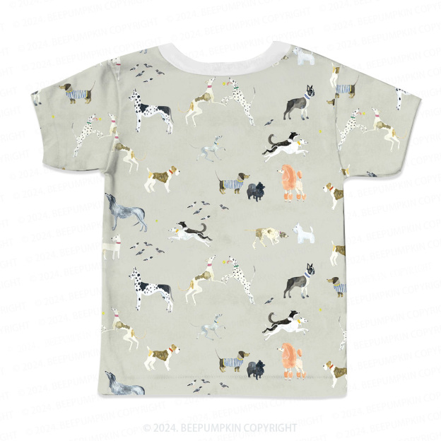 Dog Entertainment City All Over Print Kids Tees